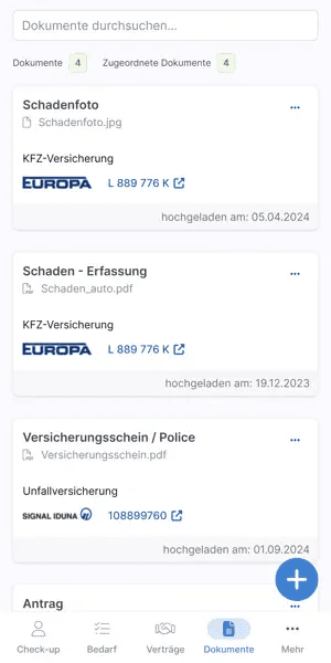 Finanzmanager App – Hinzufügen